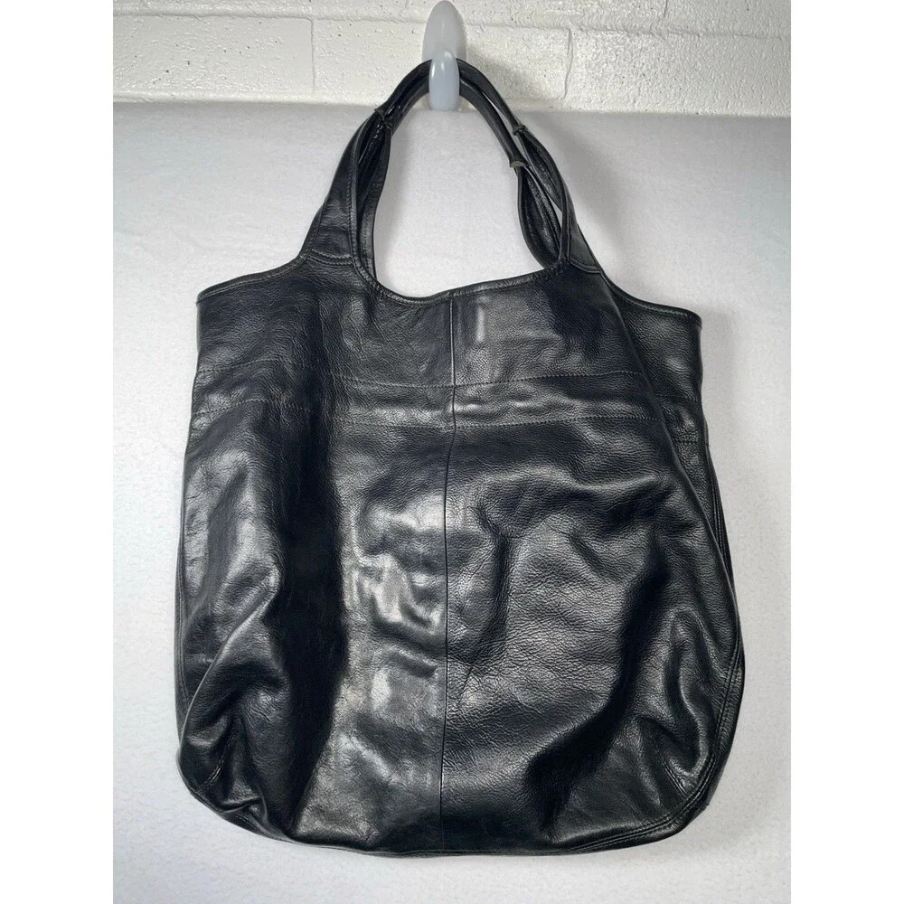 DKNY Pebbled Leather Tote Handbag Shoulder XL Black bag Purse
